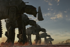 Star Wars: The Last Jedi AT-M6 Walkers, along with Kylo's Shuttle Photo: Lucasfilm Ltd. © 2017 Lucasfilm Ltd. All Rights Reserved.