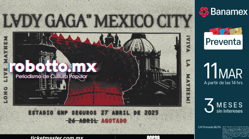 Lady Gaga anuncia segunda fecha en Ciudad de México
