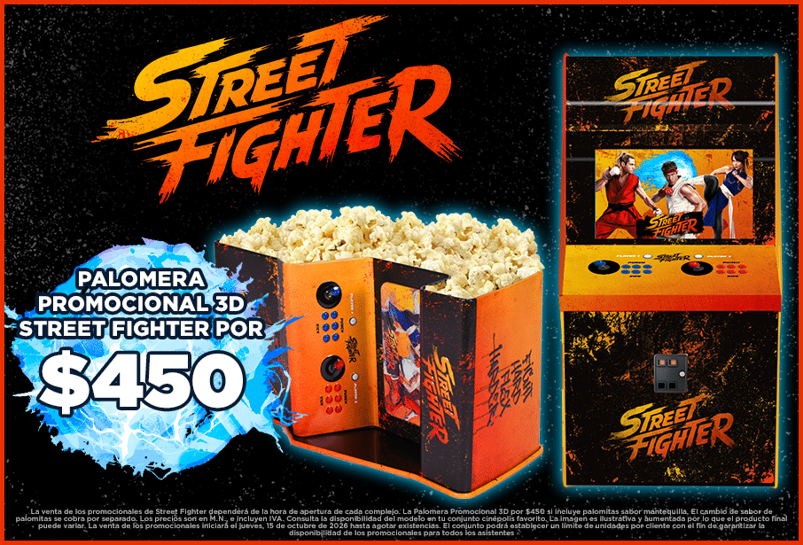 Llega la palomera 3D de Street Fighter a Cinépolis