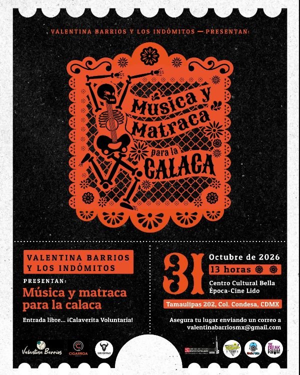 Detalles de Música y Matraca para la Calaca en CDMX